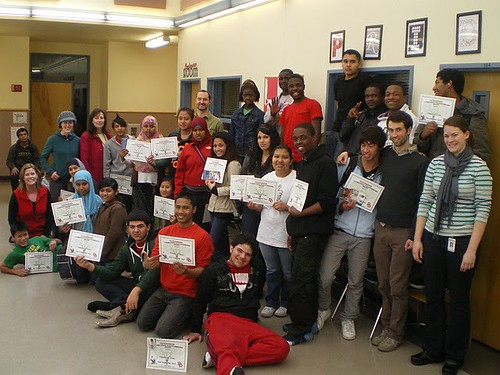 FOT and David Douglas High staff recognized the outstanding contribution of student volunteers 3/16/11