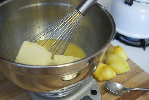 making lemon curd