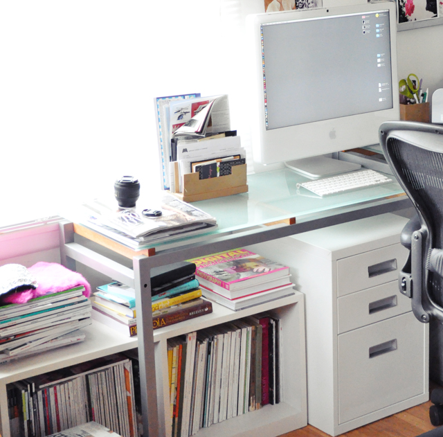Office Desk Before - storage