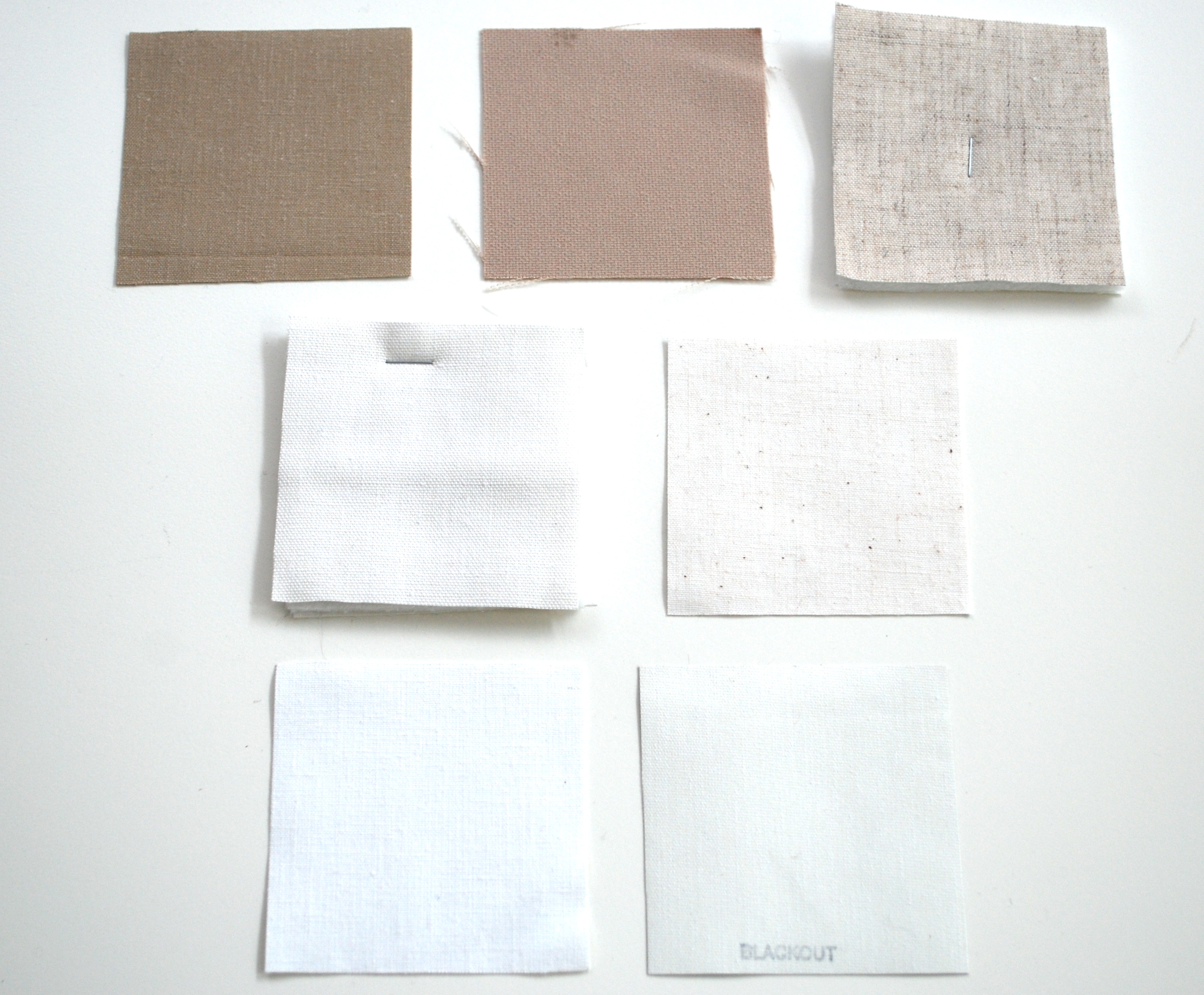 Country Curtains shade samples