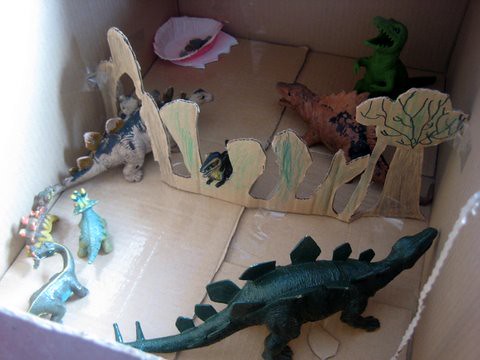 make a dinosaur land