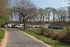 Parkplatz für die Belebungsdarsteller vom 1. Frühjahrsmarkt in Haithabu - Wikinger Museum WHH 23-04-2011