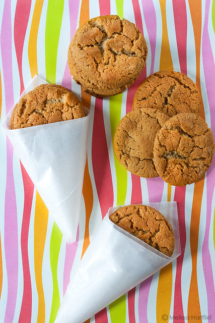Cornish Fairing biscuits or cookies wrapped in wax paper cones