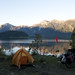 Accampamento con vista sul lago Yelcho