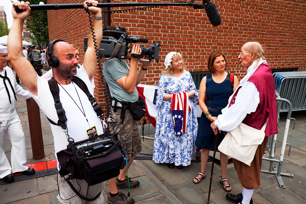 Betsy Ross and Television Interview of Franklin, Philadelphia, PA
