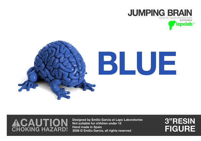 BLUE JUMPING BRAIN BY EMILIO GARCIA