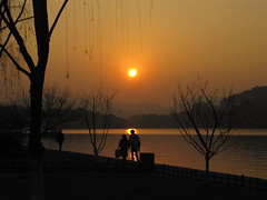 Enjoying a Couple, Enjoying the Sunset