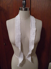 Pleated strip of cotton