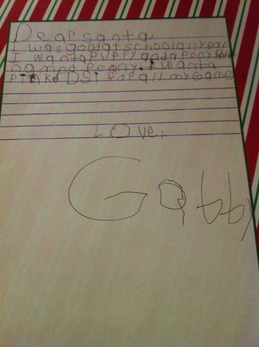 Gabby's letter to Santa