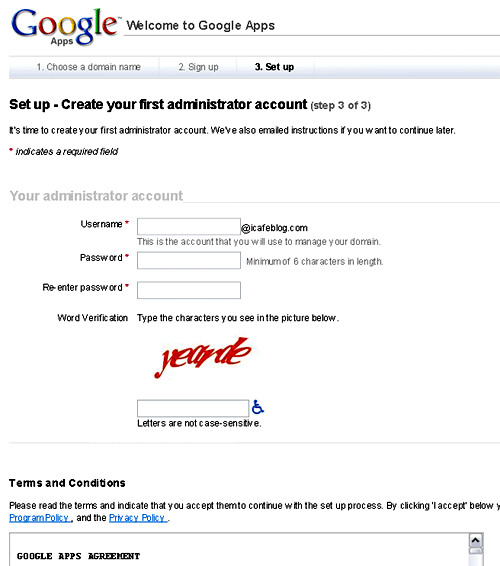 Google Apps - Create your first administrator account - blankpixels.com
