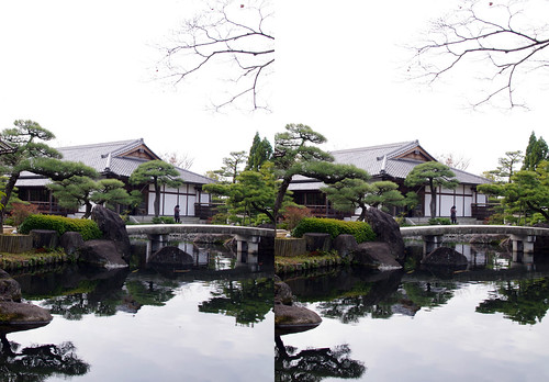 Koko-en garden, stereo parallel view