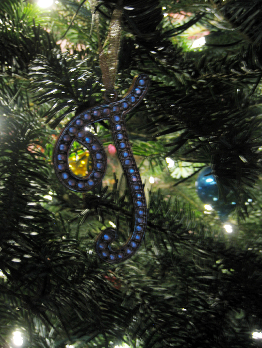 initial christmas tree ornament