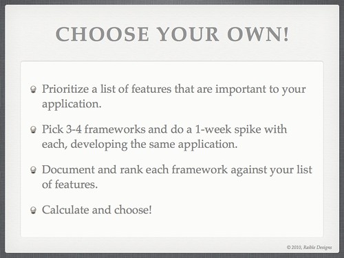 Slide #76 from Comparing JVM Web Frameworks Talk at RWX2010