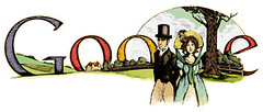 Google Jane Austen Birthday Logo