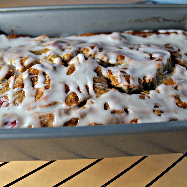 Banana Cranberry Bread with an Amaretto Glaze image