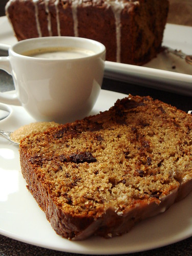 Lemony Olive Oil Banana Bread with Chocolate Chips