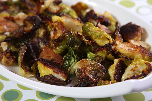 Roasted Brussels Sprouts Leaves
