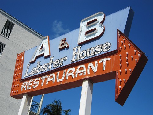 A & B Lobster House Restaurant Vintage Sign