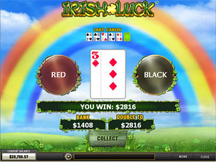 free Irish Luck slot gamble feature