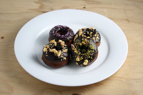 Chocolate Donuts with Ganache 