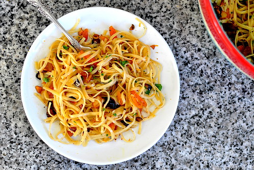 Dorie Greenspan's Beggar's Linguine - Pasta with Brown Butter, Dried Fruits, and Nuts