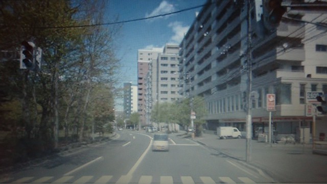 現地前から大通公園・札幌駅方向（北方面）