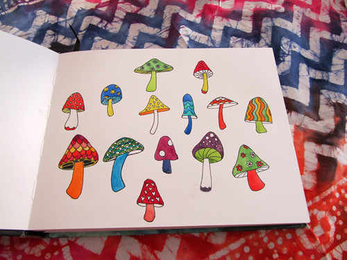 sketchbook- mushrooms