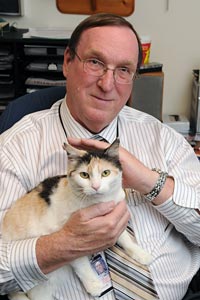 Bill Bruce with cat