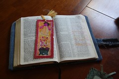 bible open with new cover on