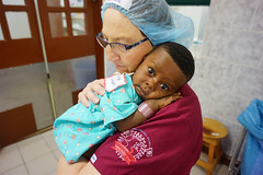 Operating room nurse Mary Johnson and her patient in Liberia • <a style="font-size:0.8em;" href="http://www.flickr.com/photos/109076046@N08/29859892450/" target="_blank">View on Flickr</a>