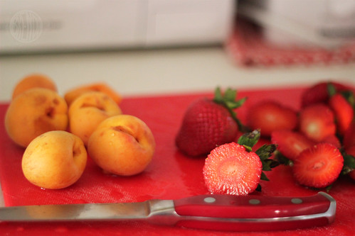 apricots and strawberies