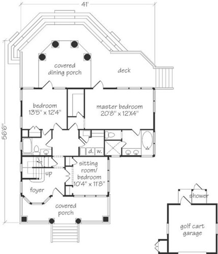 marsh house plan covered porch