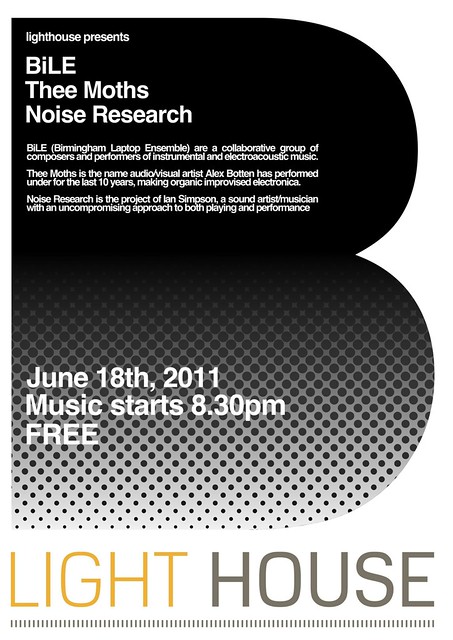 BiLE, Thee Moths, and Noise Research, Free, at Light House Wolverhampton, on the 18th of June