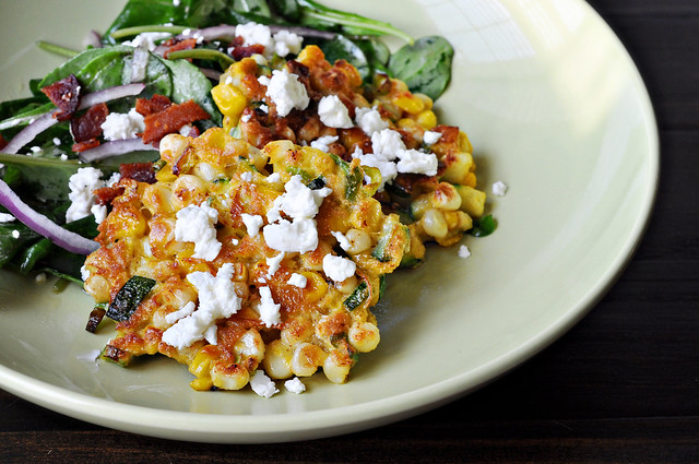 Corn Cakes with Goat Cheese