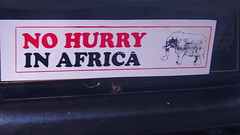 NO HURRY IN AFRICA