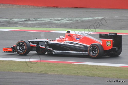 Jules Bianchi in his Marussia during the 2014 British Grand Prix