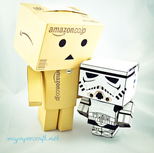 danboard with stormtrooper papercraft