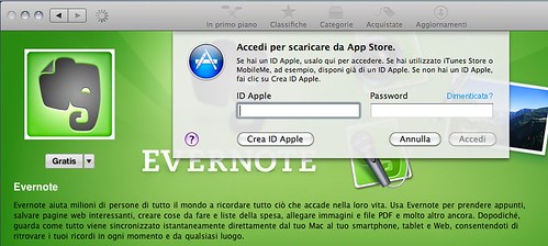 Mac App Store - installazione Evernote 01 (dettaglio)