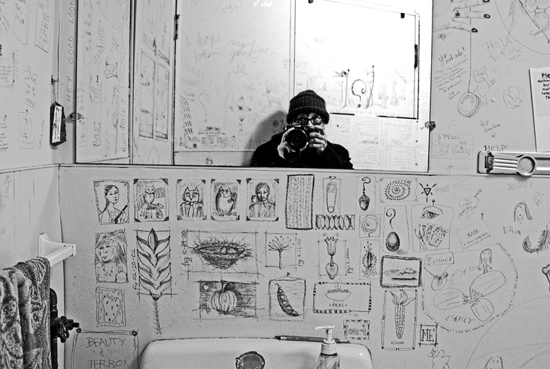 Self Portrait in Crazy Bathroom