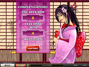 free Geisha Story gamble bonus prize