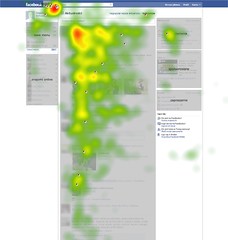 HeatMap of Facebook homepage 15sec