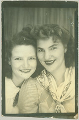 Pair in a photobooth