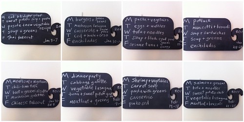 Eight weeks of whale chalkboard meal planning!