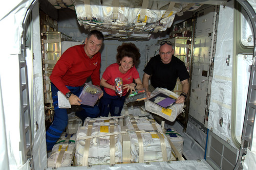 Checking out our Crew Care Packages arrived with HTV