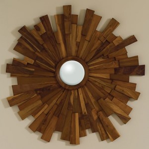 Wooden Sunburst Mirror