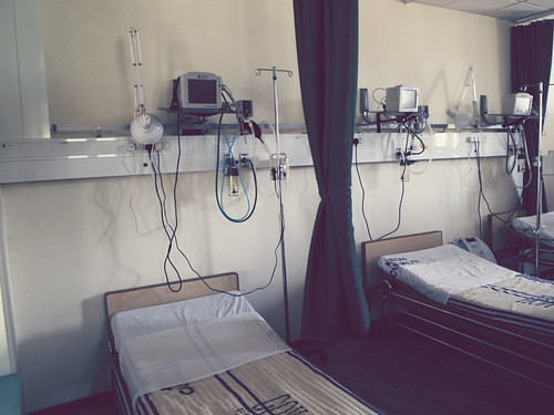 Beds in hospital