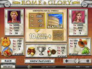 free Rome and Glory slot mini symbol