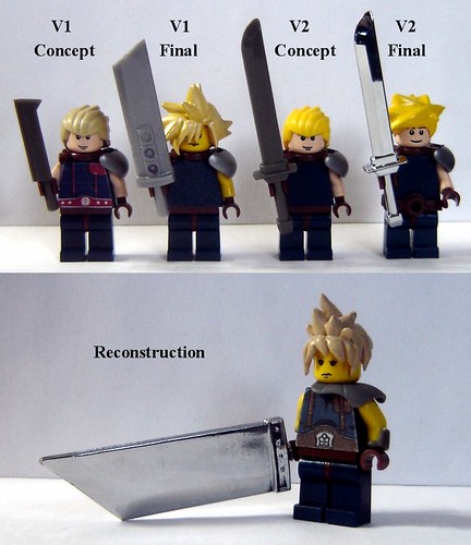 Custom minifig Cloud Strife - Reconstructed