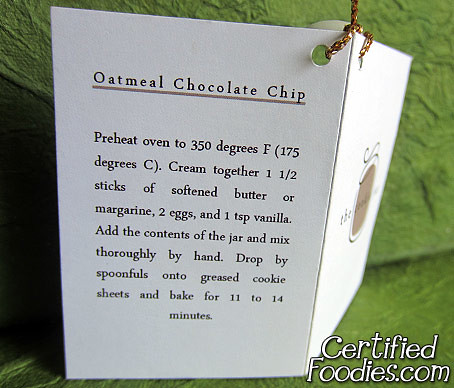 Baking instructions at the back of the gift tag - CertifiedFoodies.com