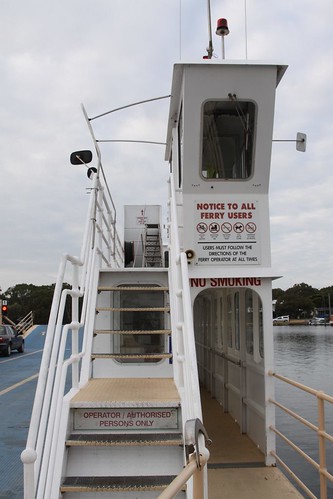 Control stand at the Paynesville end of the ferry